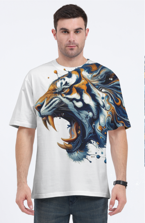 "Tiger Shoulder" Oversized Men's T-shirt