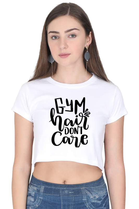 "Gym Hair Don't Care" Crop Top, Women