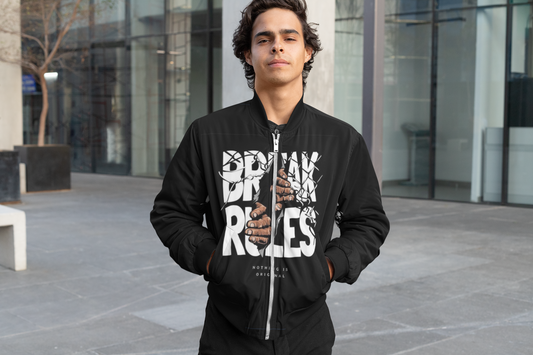 "Break Rules" Unisex Bomber Jacket